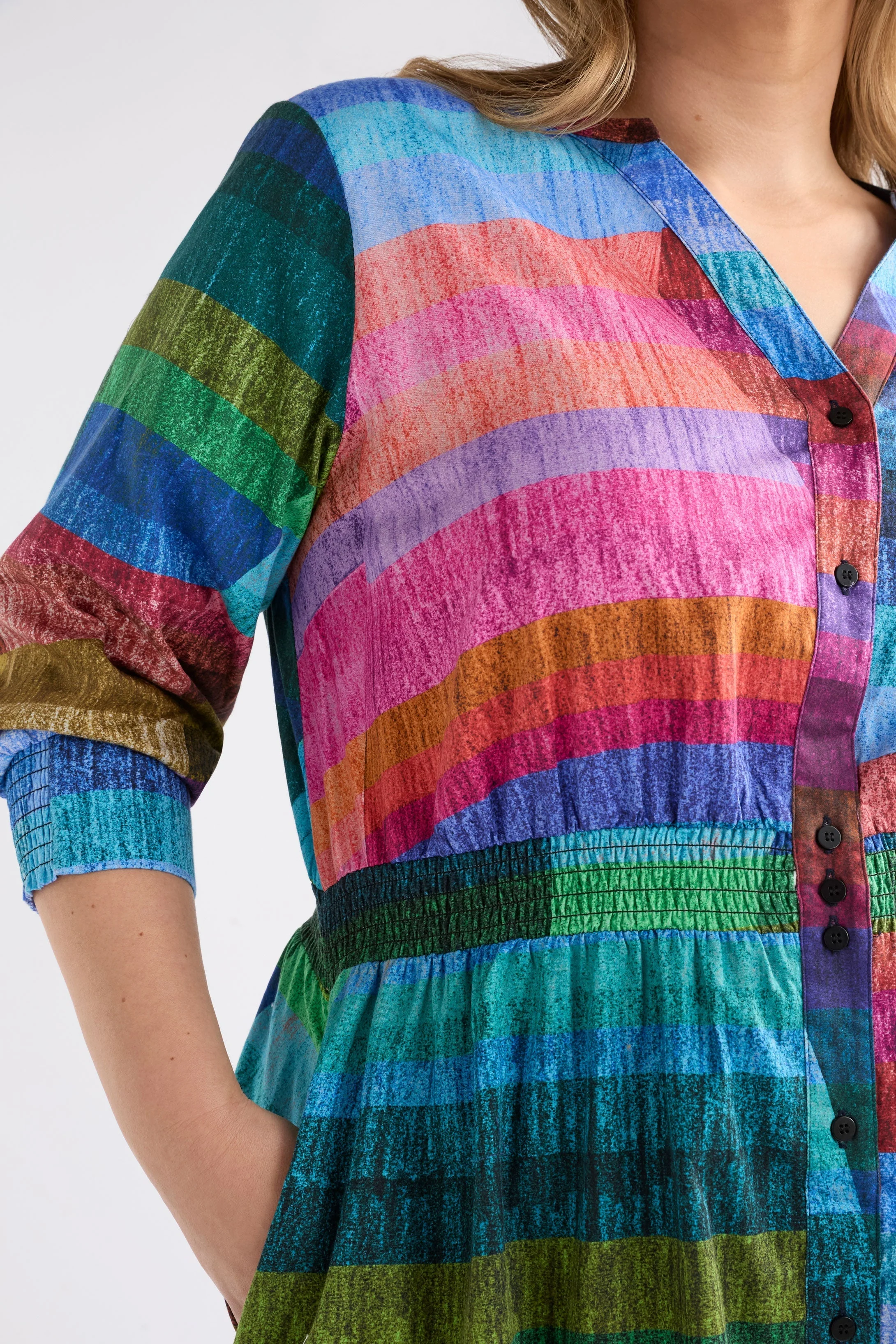 Gia 3/4 Sleeve Shirt Dress - Image 4