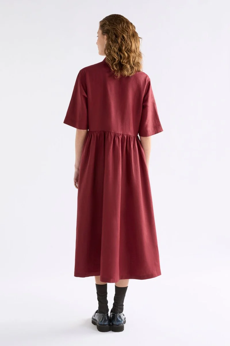 Llinen Light Dress Bordeaux - Image 5